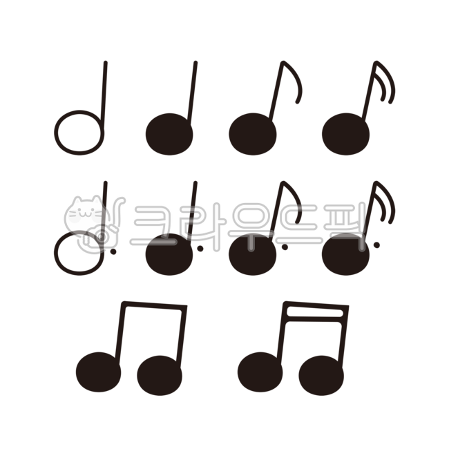 음표,음악,악보,멜로디,박자,노래,2분음표,4분음표,8분음표,16분음표,점2분음표,점4분음표,점8분음표,점16분음표,음자리표