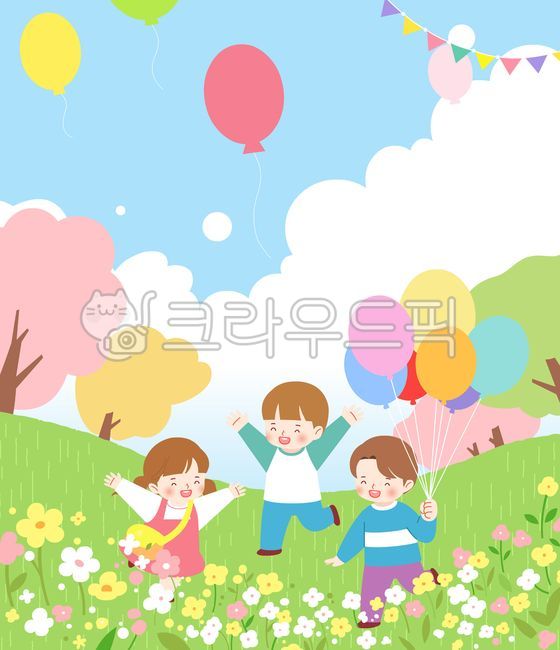 Children's Day,children,balloons,background,flower field,kids,toddlers,field,nature,anniversary,family month,spring,exciting,fun,happy