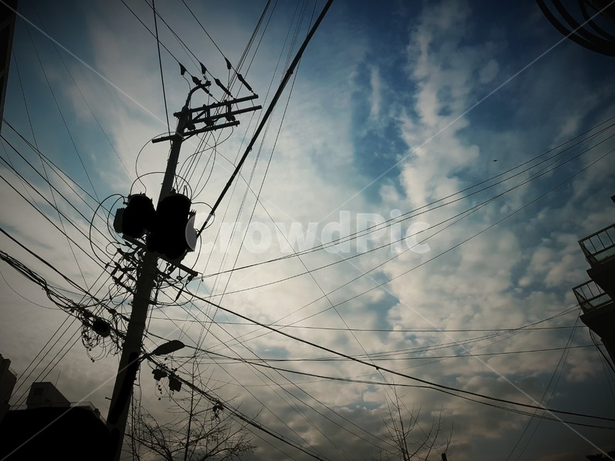 하늘,구름,전봇대,cloud,sky,자연,풍경,nature,landscape,cable,케이블