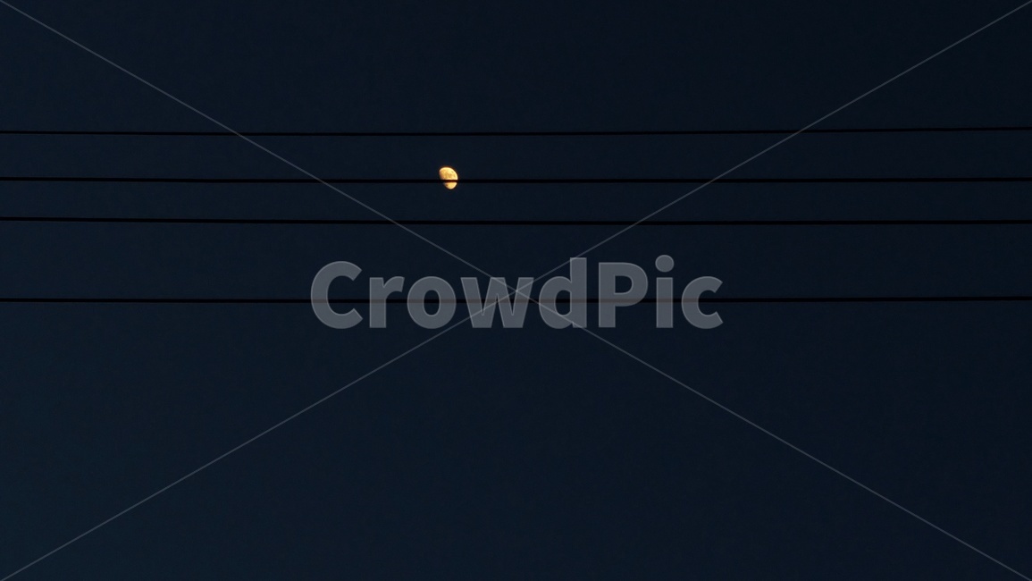 전깃줄,달,전선,오선지,밤,야경,반달,상현달,감성,concept,sky,night,moon,분위기,풍경,전봇대,dark,mood,nightscape,landscape,악보