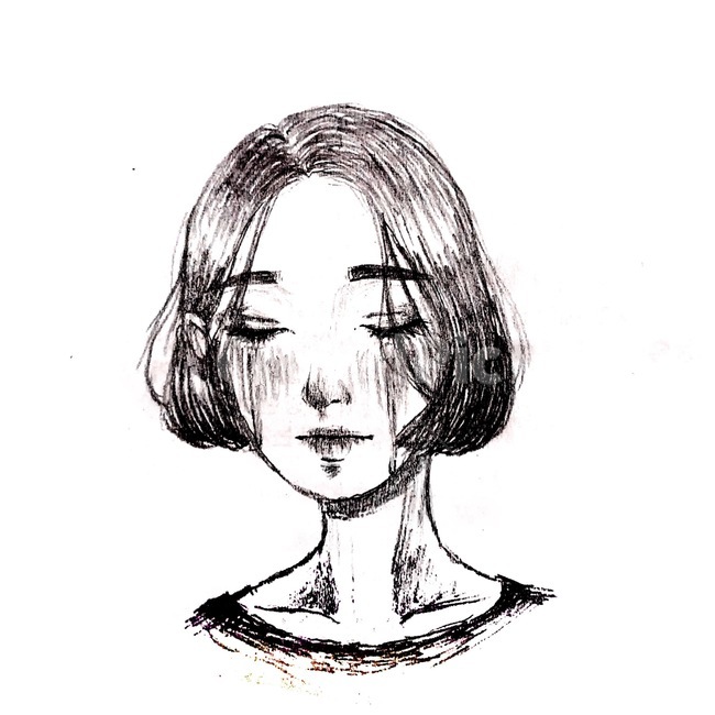 사람,여자,그림,일러스트,슬픔,그래픽,일러스트레이션,graphic,illustration
