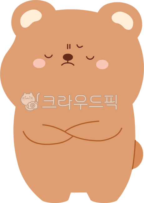 아기곰,캐릭터,곰돌이,동물,귀여운,불만,학습,교육,유아