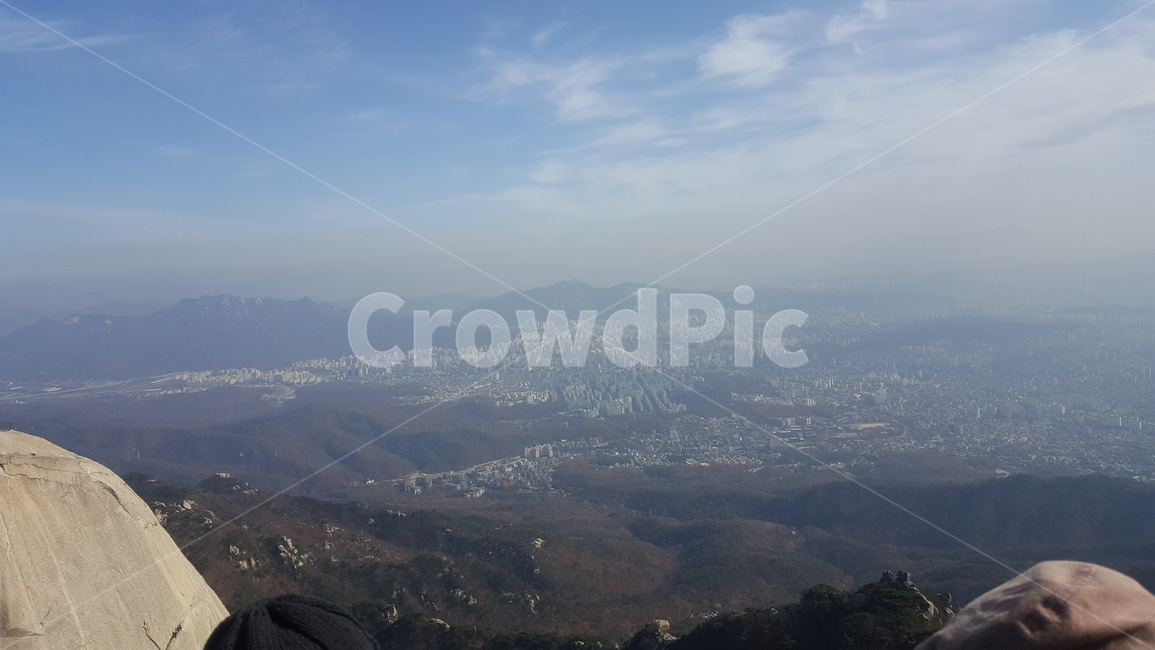 버드뷰,도심,산,단풍,가을,정상,산등성