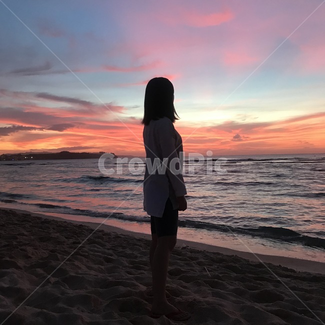 석양,바다,뒷모습,감성,자연,사람,인물,인간,human,person,여성,여자,woman,female,lady