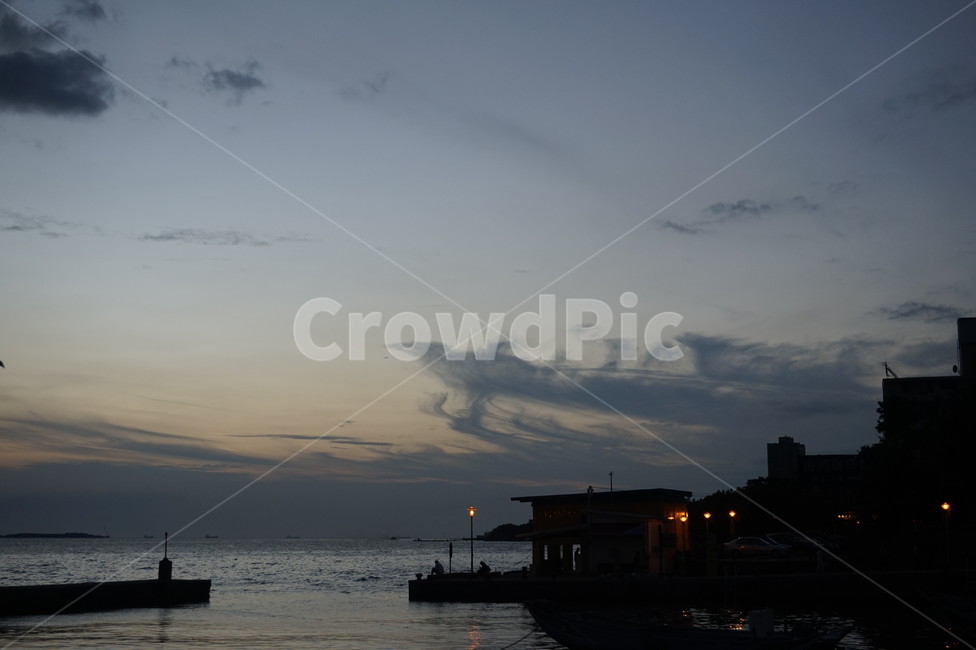 석양,바다,저녁,sunset,sea,night,구름,실루엣,cloud