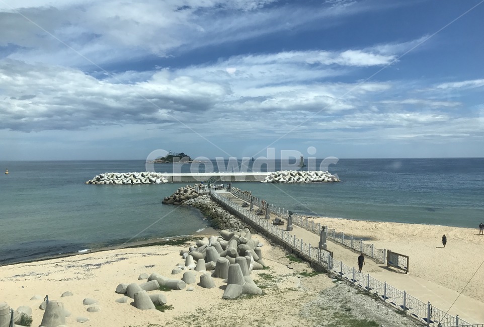바다,하늘,테트라포드,해안선,해변,해변,바다,beach,sea