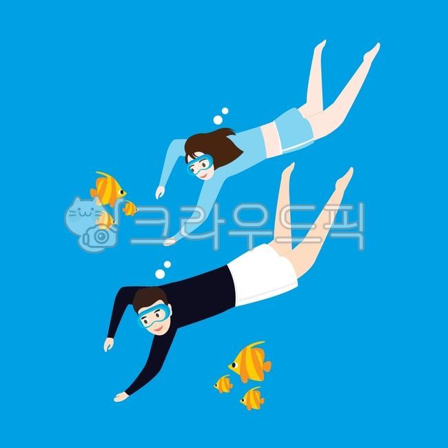 물,다이빙,커플,열대어,물고기,바다,잠수,일러스트레이션,사람,캐릭터,수영,water,swim,diving,illustrion,couple,sea,휴가,vacation,여름,계절,summer,season,그래픽,일러스트레이션,graphic,illustration