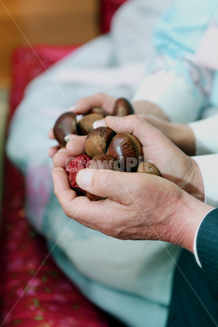 웨딩,폐백,밤대추,부모님,전통,사람,인물,인간,human,person,신체일부,몸,body
