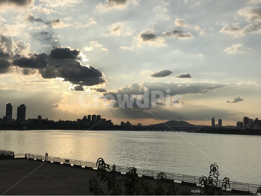 하늘,한강,노을,석양,자연,도시,풍경,city,landscape,nature,water,물,outdoors,옥외