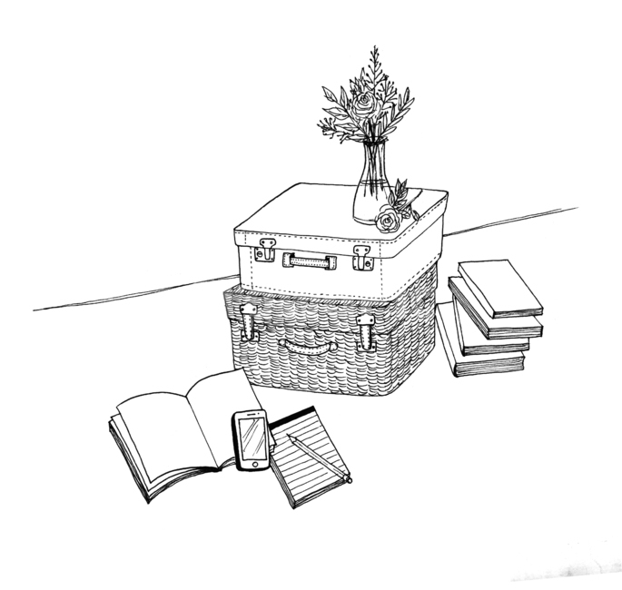 손그림,handdrawing,팬그림,팬라인,pen,책,book,노트,note,penline,penpicture,pendrawing,화분,트렁크,trunk,여행,traveling,trip,tour,journey,travel,flowerpot,pot,꽃,flower,bloom,blossom,그래픽,일러스트레이션,graphic,illustration