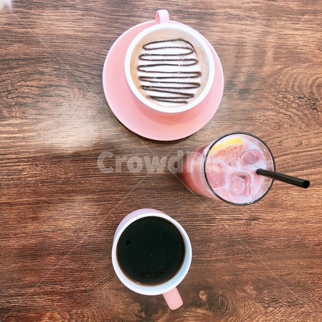 머그잔,핑크머그잔,테이블디피,탑뷰,컵
