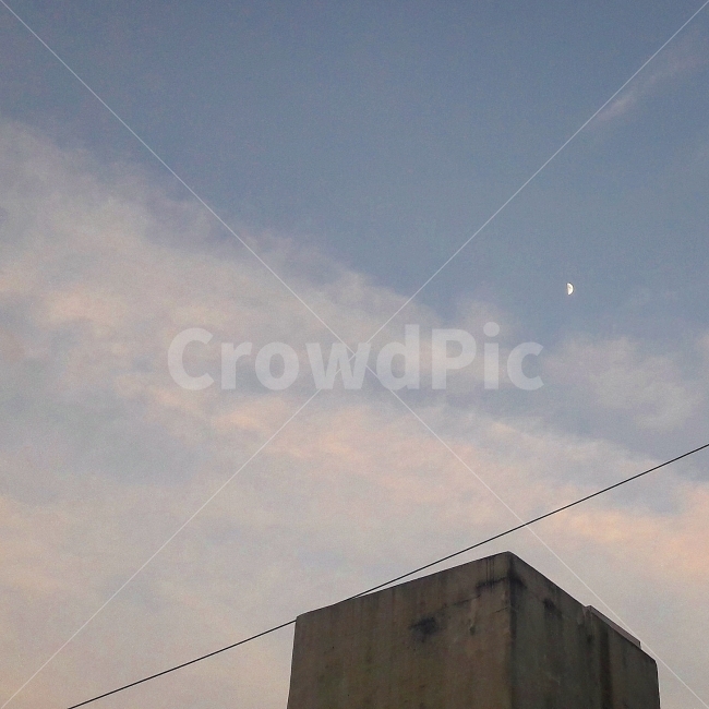 하늘,구름,달,감성,풍경,건축물,건물외관,exterior,building,structure,architecture,construction
