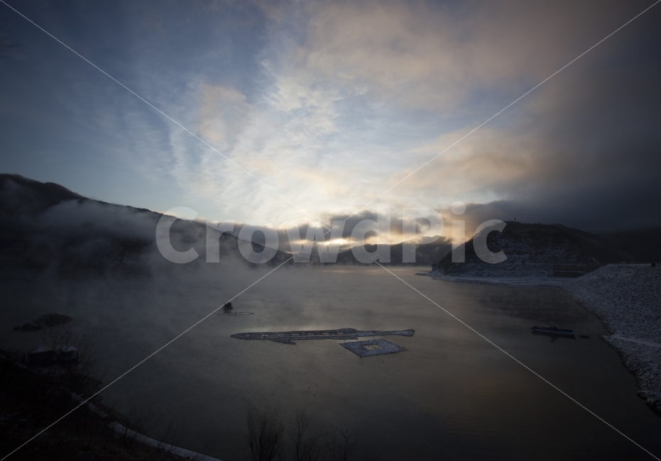 안개,소양땜,일출,여명,눈,겨울,자연,풍경,nature,landscape,겨울,계절,winter,season,outdoors,옥외