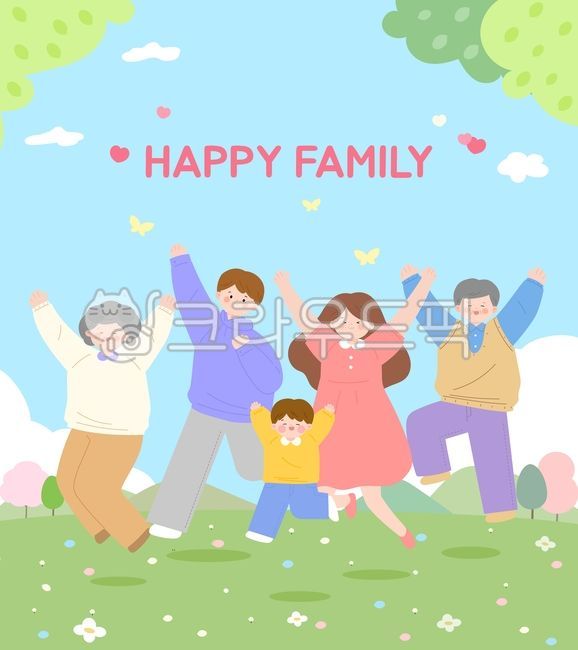 Family,Family Month,Large Family,Family,Grandmother,Grandfather,Mom,Dad,Children,Jump,People,Children's Day,Parents' Day