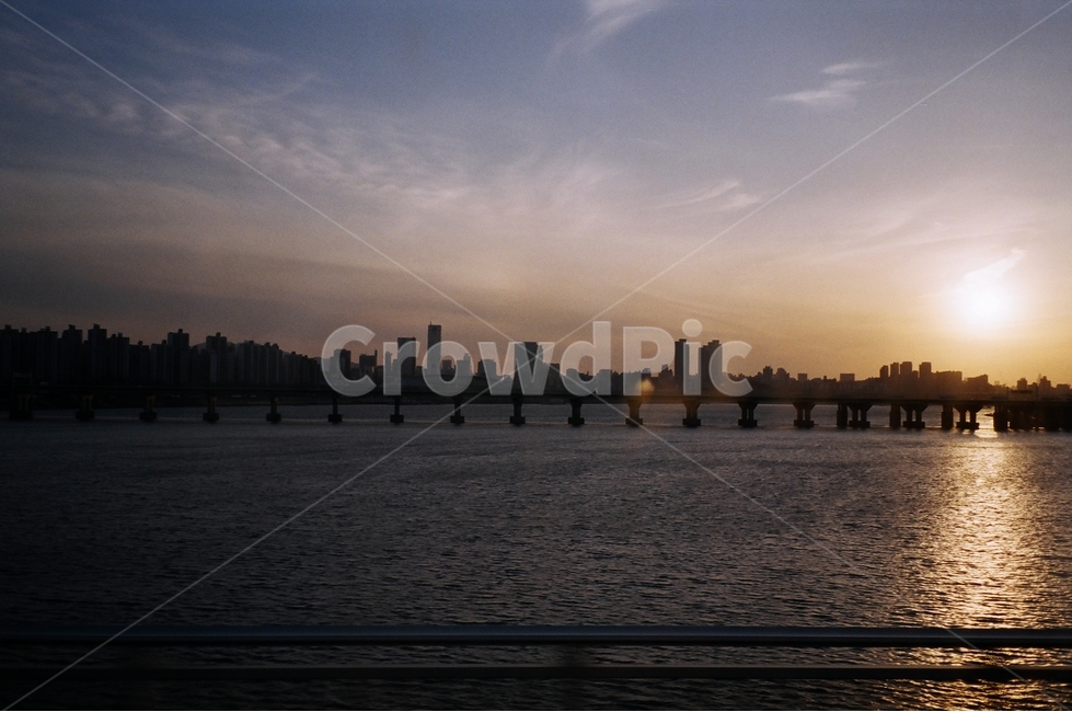 한강,노을,필름,하늘,강,다리,서울,도시,풍경,city,landscape,nature,자연