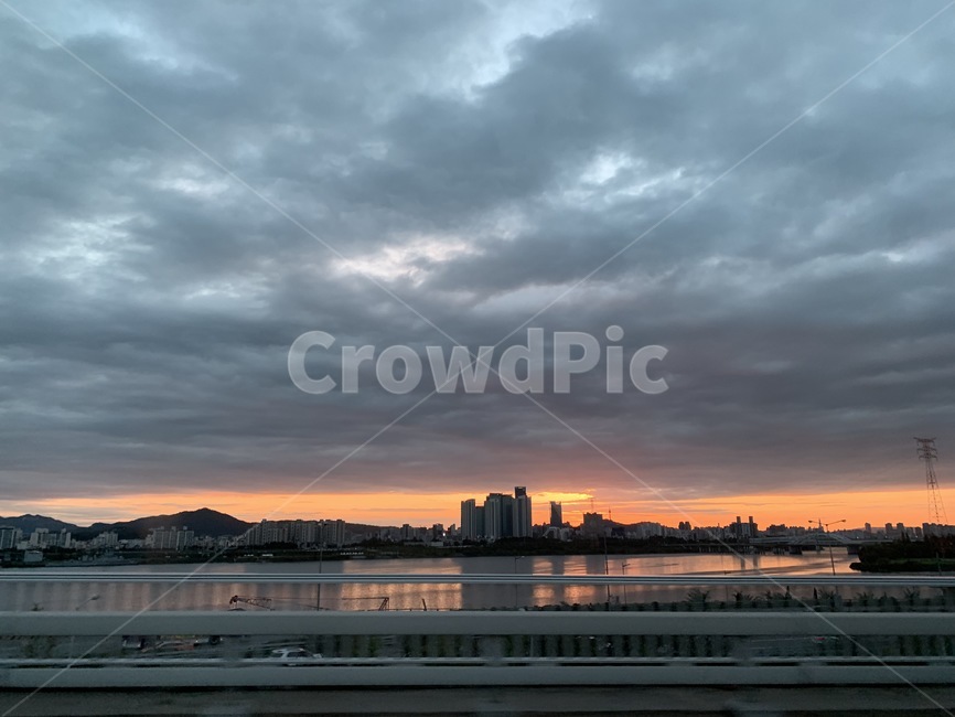 구름,하늘,한강,풍경,일출,자연,풍경,nature,landscape,outdoors,옥외