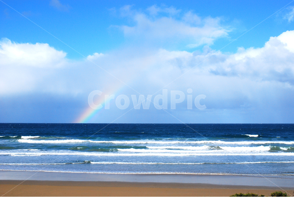 바다,무지개,해안,해변,파도,하늘,수평선,자연,풍경,nature,landscape,해변,바다,beach,sea,water,물,ocean,대양,outdoors,옥외