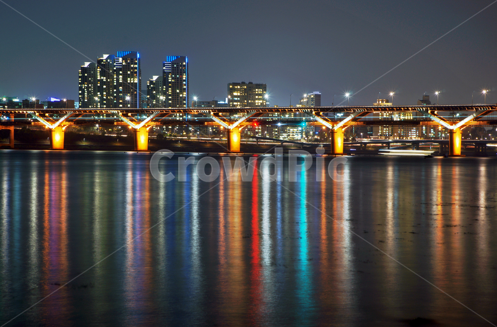 청담대교,한강다리,한강,교량,건물,복층교량,야경,불빛,조명,야경,밤,풍경,nightscape,night,landscape