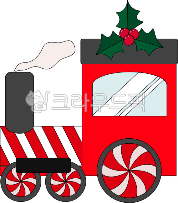 크리스마스,성탄,겨울,빨강,성탄절,12월,12월25일,홀리데이,연말,굴뚝,연기,열매장식,나뭇잎,바퀴,사탕,red,레드,장난감,완구