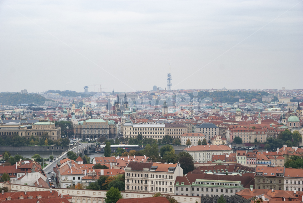 프라하,전경,빨간지붕,프라하시내,체코,praha,prague,흐린날