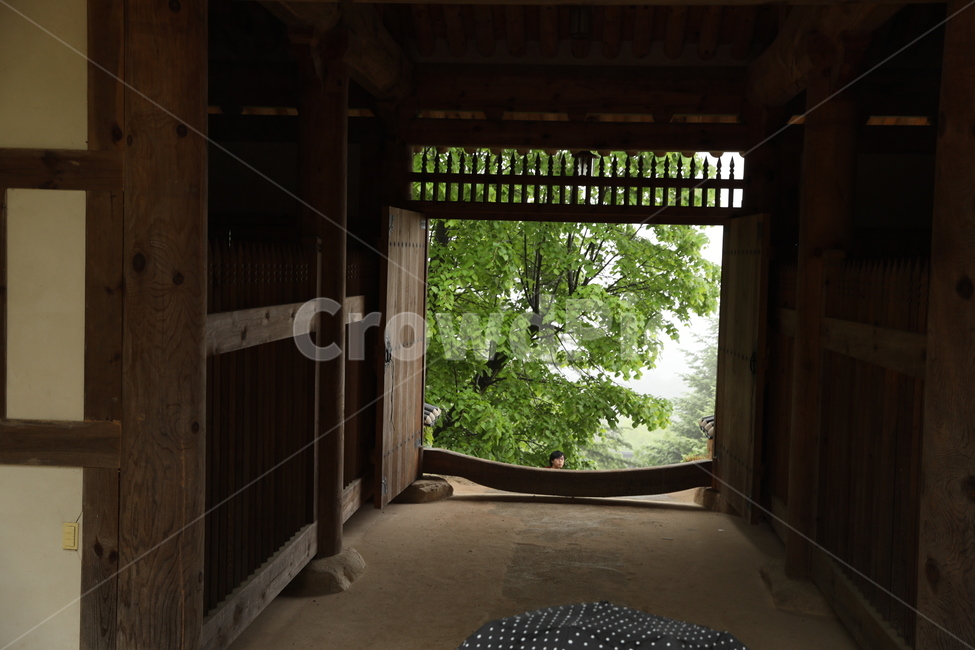 부석사,대문,사찰,녹음,비,우중,입구,나무,초록,한국전통,한국문화,korean traditional,korean culture,건축물,건물외관,exterior,building,structure,architecture,construction