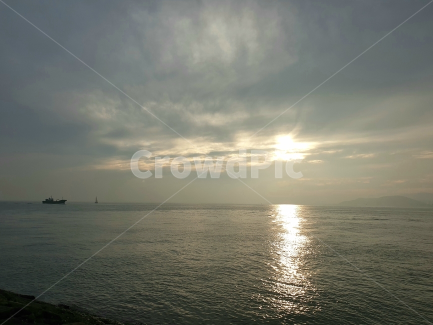 자연,노을,하늘,일몰,월미도