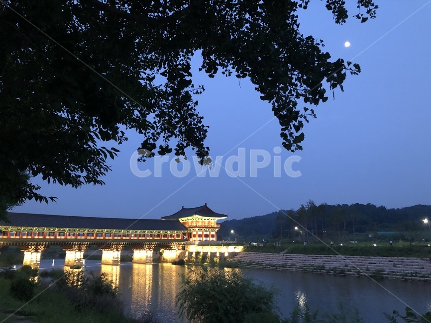 야경,월정교,건축물,architecture,night,달,저녁,경주,야경,밤,풍경,nightscape,night,landscape