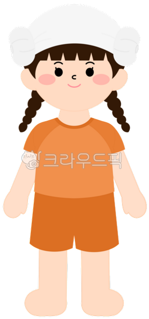 찜질방,찜질방일러스트,사우나,양머리,양머리일러스트,목욕탕,찜질방옷,어린이,아이,여자아이,여자,유치원,어린이집,유치원도안,어린이집도안