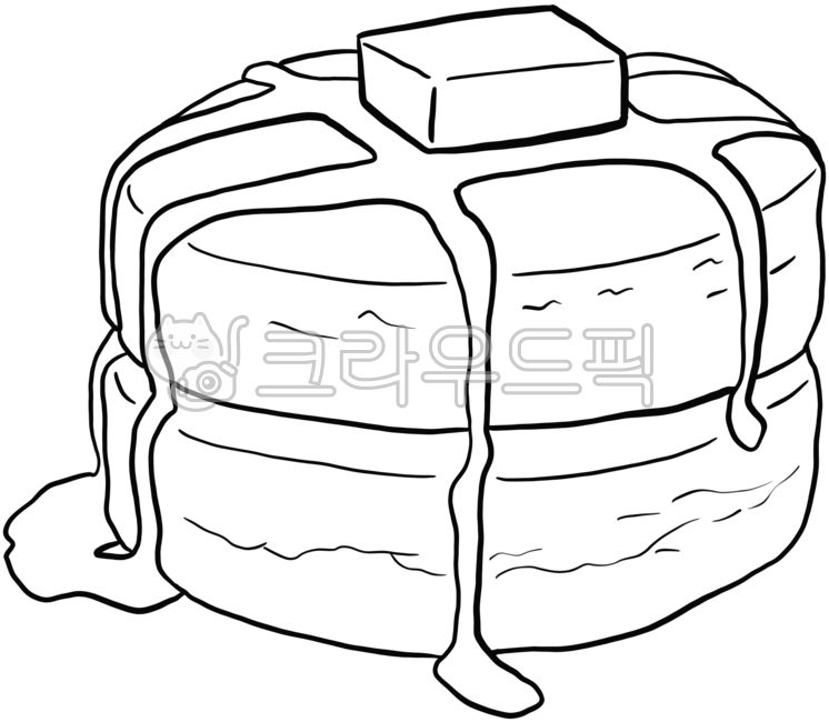 Pancake,black line,line drawing,coloring book,coloring,coloring book,bread,dessert,snack,pancake,coloring book