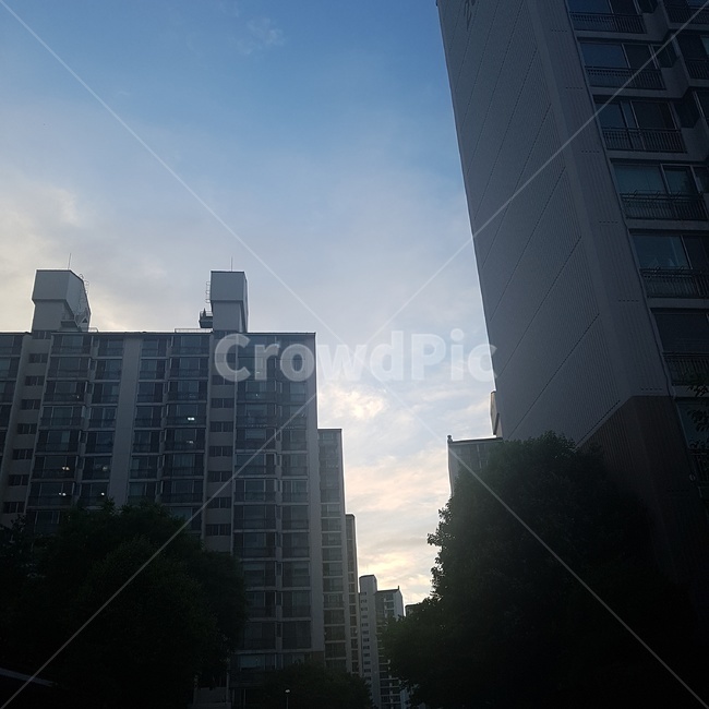 하늘,노을,sky,아파트단지,여름