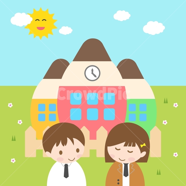 학생,학교,봄,일러스트,벡터,소스,교육,학교,공부,education,learning,study,school,그래픽,일러스트레이션,graphic,illustration