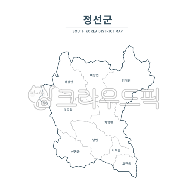 정선,정선지도,정선군지도,정선군,지도,지도일러스트,지역,대한민국,행정구역,맵,일러스트,행정지도,시,도,군,동,관할,행정