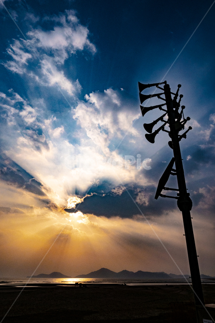 다대포,해수욕장,태양,구름,노을,자연,풍경,nature,landscape,flare,플레어,light,빛