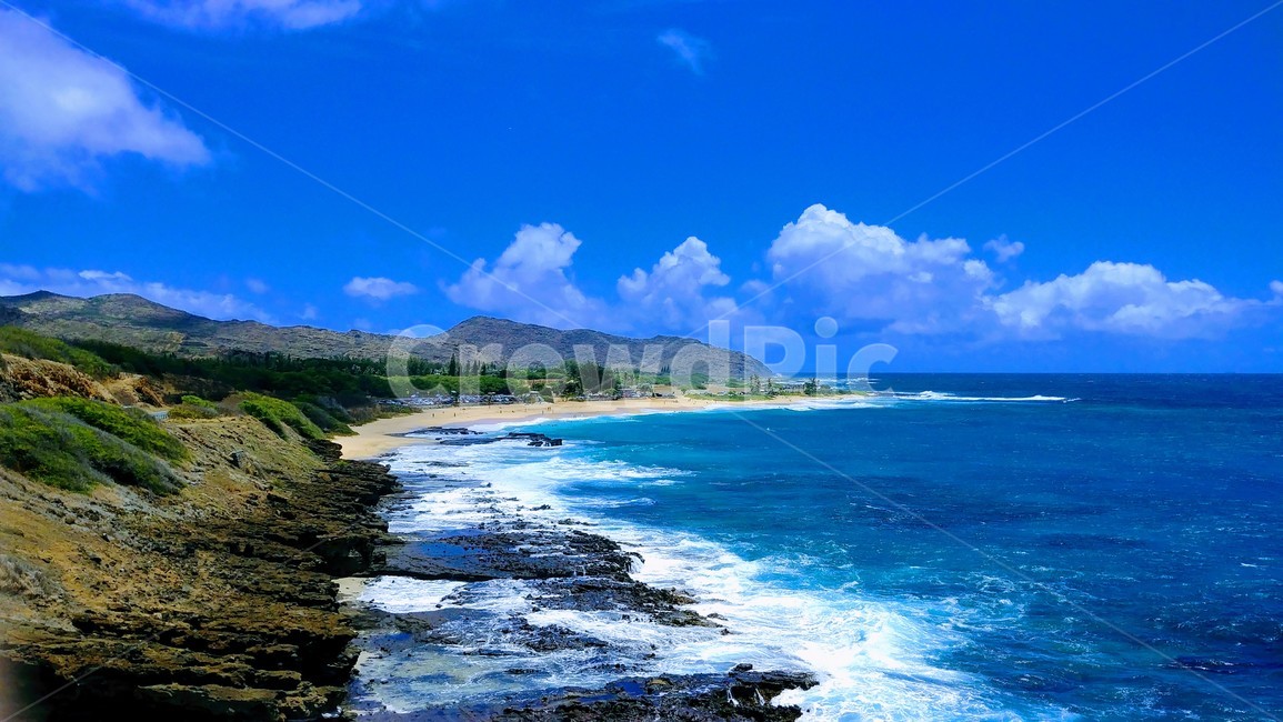 하와이,바다,파도,하늘,절벽,자연,풍경,nature,landscape,해외,외국,세계,foreign,oversea,world,세계자연풍경,해외자연풍경,외국자연풍경,world nature landscape,promontory,곶,ocean,대양,sea,water,물,outdoors,옥외,land,땅,shoreline,해안선