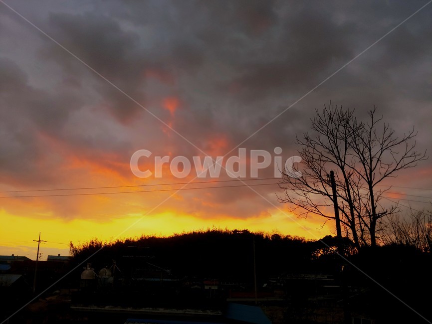 하늘,일몰,붉은하늘,sunset,자연