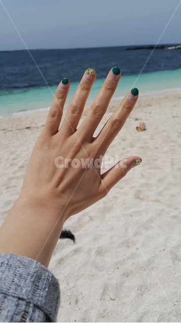 휴양지,네일,네일아트,손,감성사진,바다,여자손,모래,백사장,자유로움