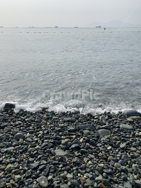 바다,몽돌,해수욕장,파도,물