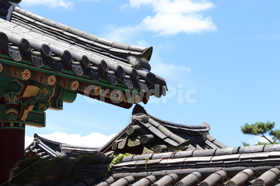 roof,tile,Korean,tradition,building
