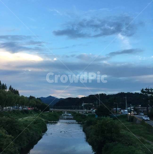 천변,하늘,구름,우울,생활,자연,풍경,nature,landscape,ditch,도랑,outdoors,옥외