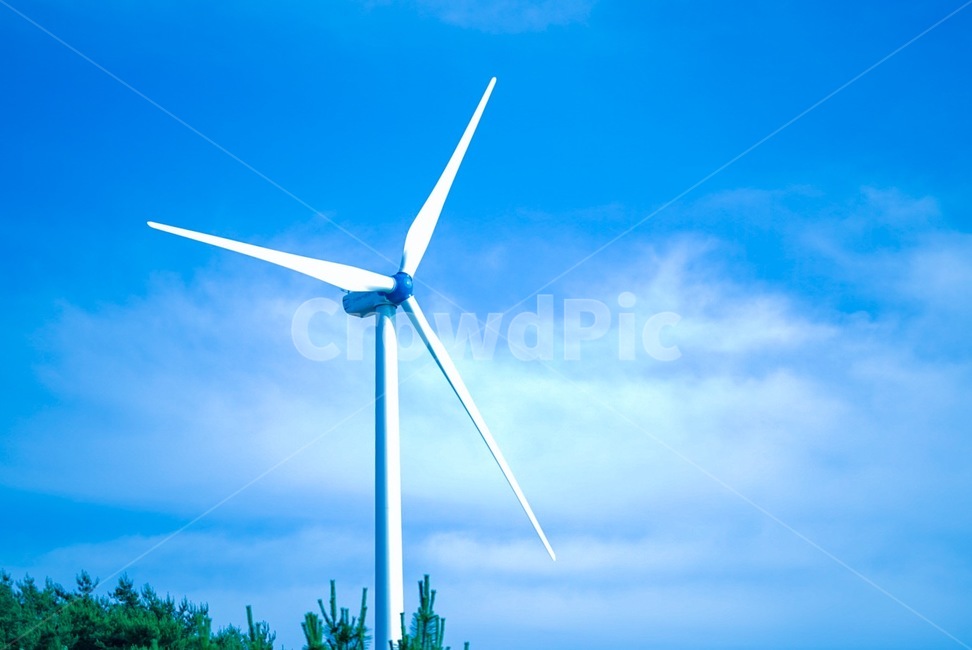 풍차,풍력발전기,파란하늘,맑은하늘,자연,에너지산업,energy industry