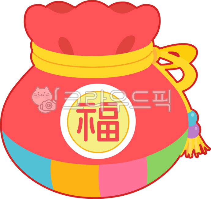 새해,2024,갑진년,신년인사,복주머니일러스트