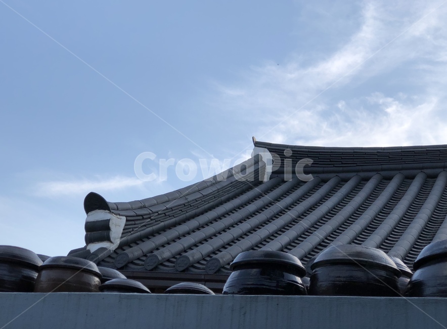 roof,지붕,한국,하늘,korea,장독대