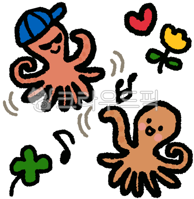주꾸미,해산물,신나는,즐거운,귀여운,주꾸미일러스트,주꾸미그림