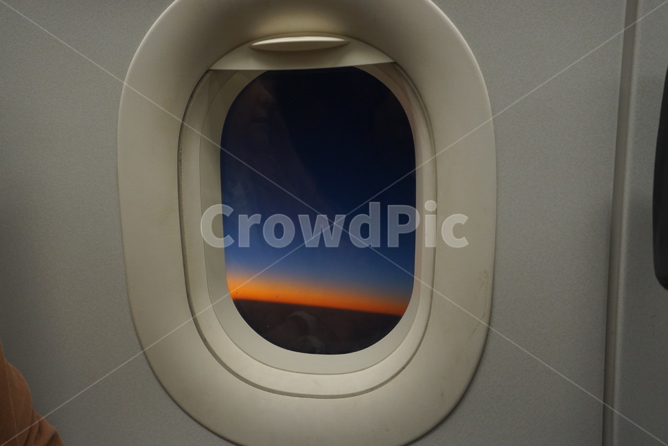 window,창문,비행기,일몰,하늘,풍경