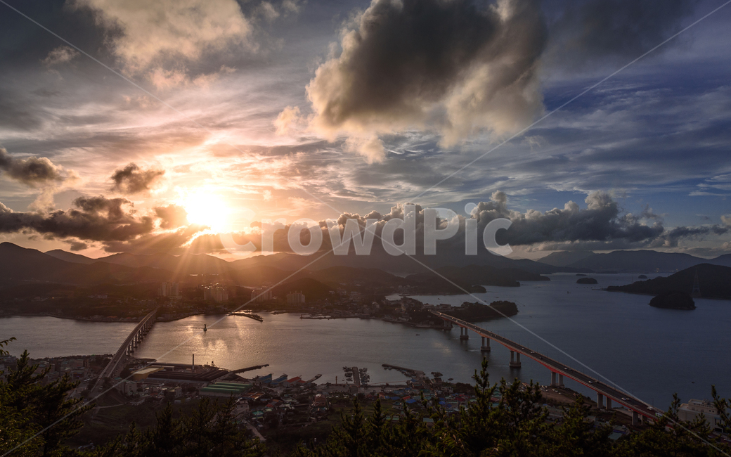 거제,거제도,견내량,일몰,sunset,korea,거제대교,통영,구름,햇살,바다,자연,풍경,nature,landscape,light,빛,flare,플레어,outdoors,옥외,sunlight,햇빛