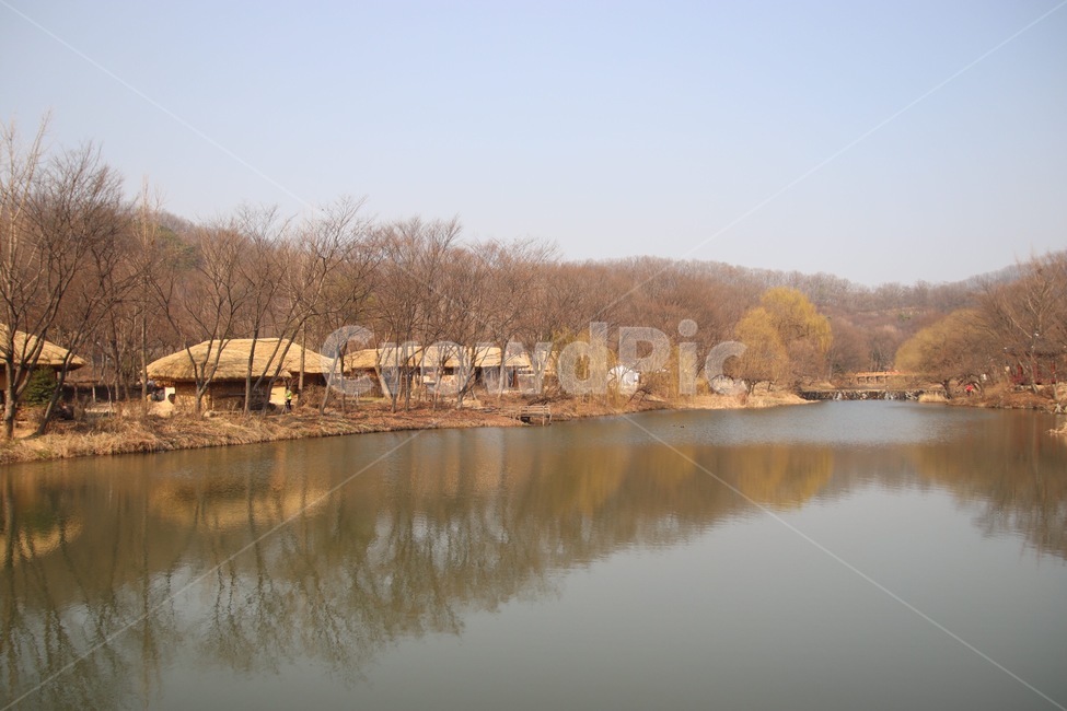 lakeside,Folk Village,sight,lake,park