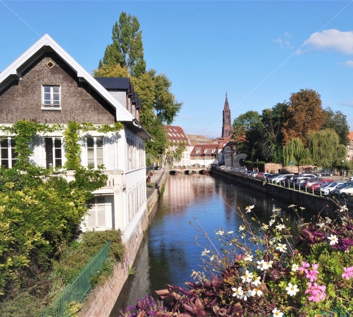 sky,strasbourg,nature,europetravel,riverside,scenery,travel to Europe,flower,Strasbourg,Petite France,travel to france,walking,france,river,travel,walk
