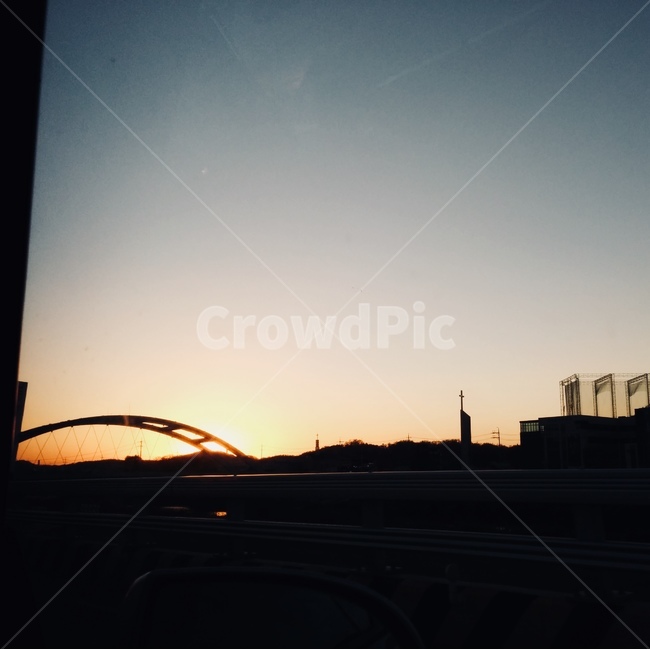 노을,도시풍경,맑은하늘,실루엣,도시,도로,정방형,도시,풍경,city,landscape,실루엣,그림자,silhouette,shadow,nature,자연,outdoors,옥외