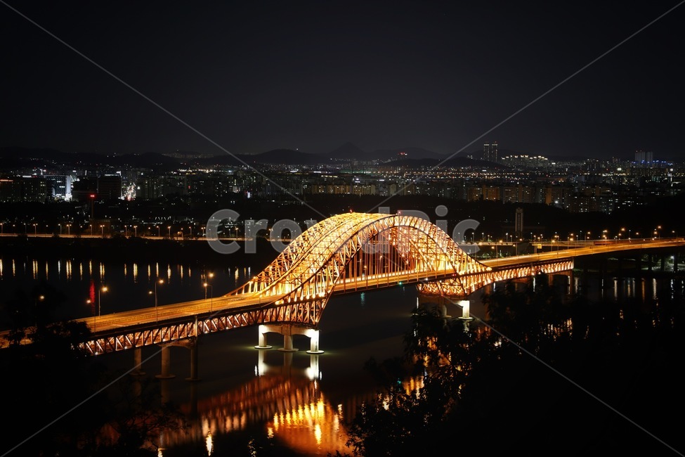night view,bridge,Banghwa Bridge,architecture