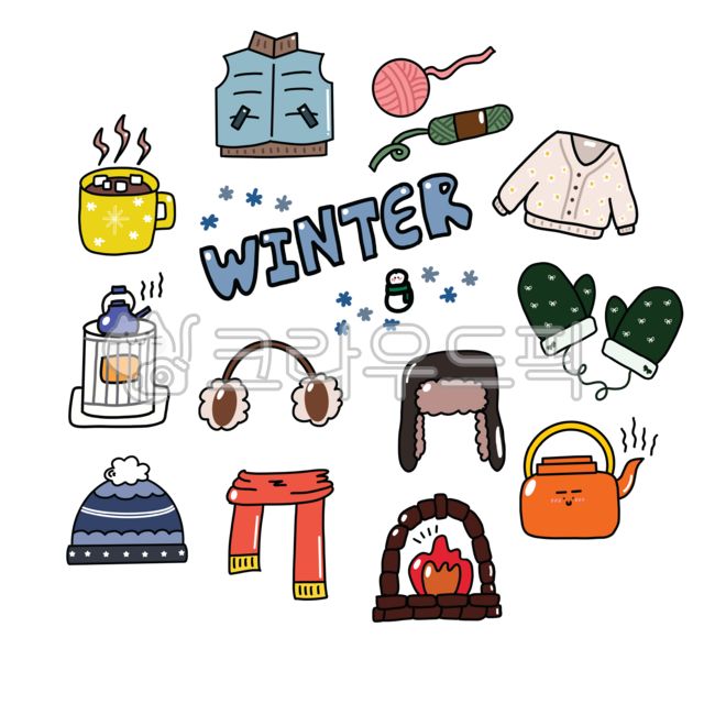 겨울,니트,털실,벽난로,귀마개,목돋리,핫초코,패딩,주전자